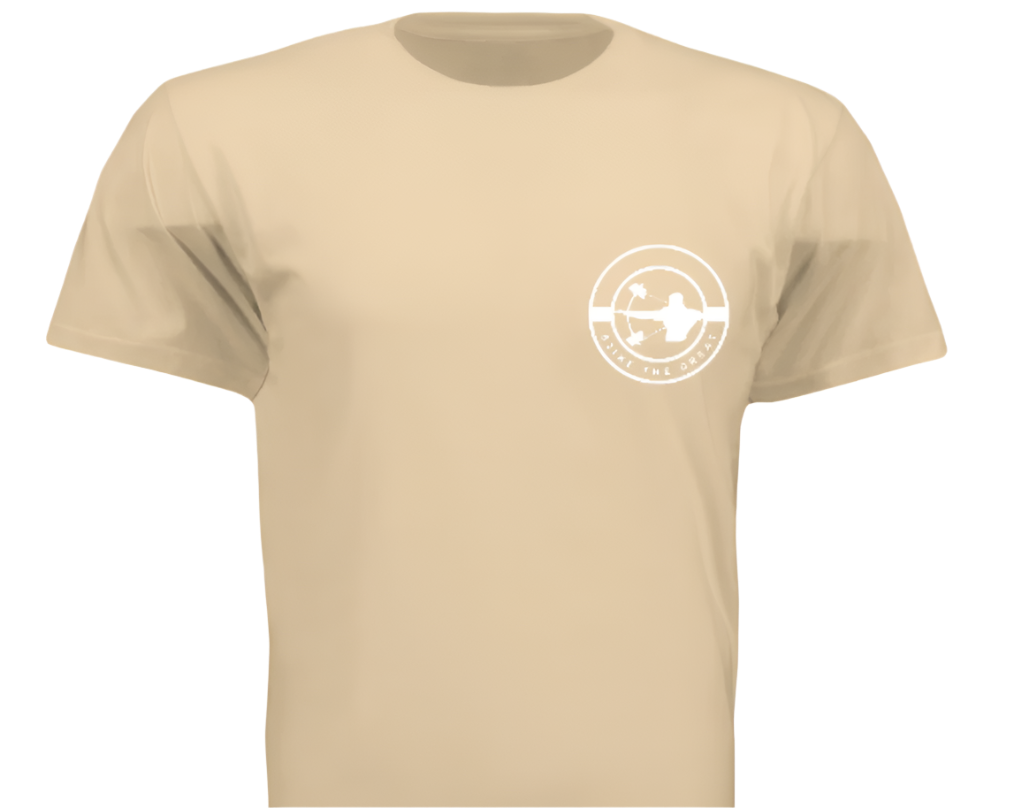 Beige EjikeTheGREAT logo tee