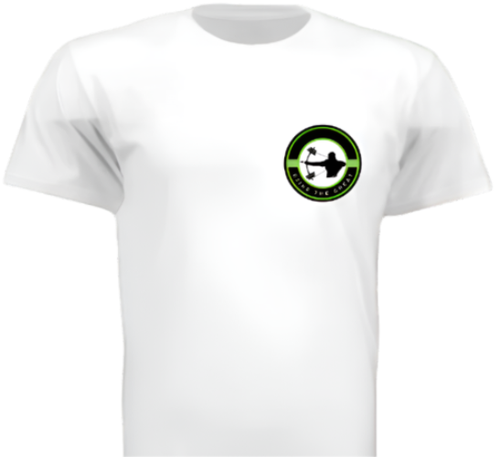 White EjikeTheGREAT logo tee